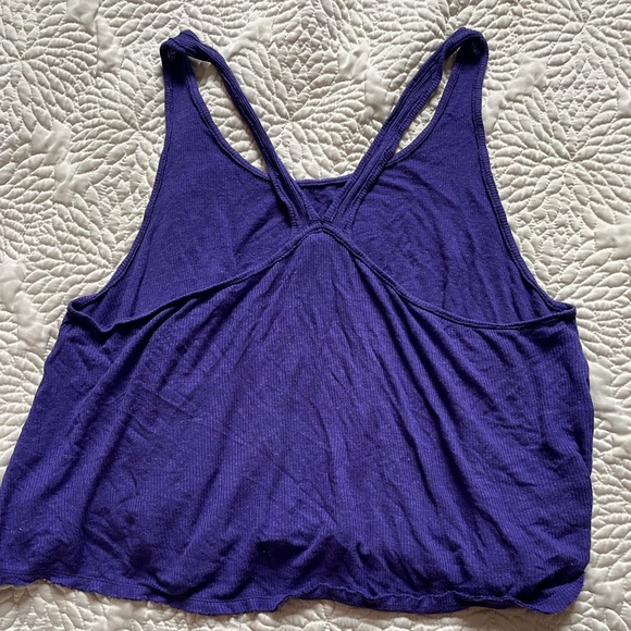 Free People We The Free Linen Racerback Tank Violet Size M - Picture 3 of 5
